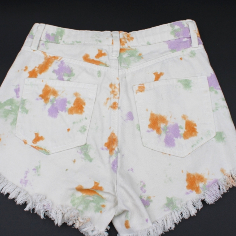 Wild Fable High-Rise Tie-Dye Fringe Shorts – Size 0 - Picture 4 of 4